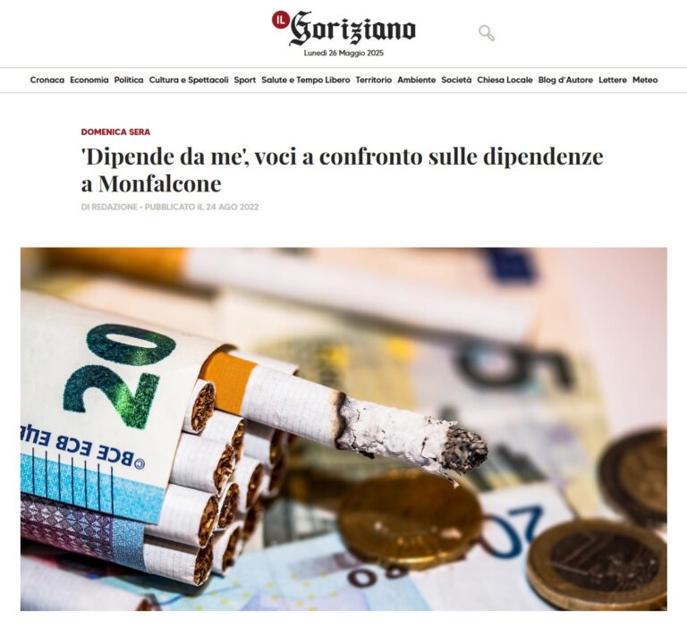 ilGoriziano.it - Dipende da me', voci a confronto sulle dipendenze a Monfalcone
